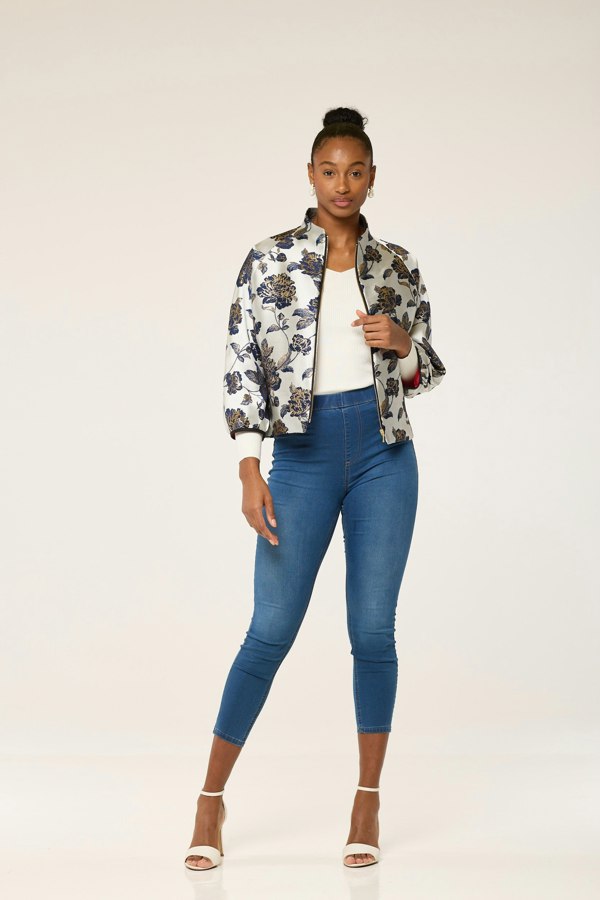 Lioness by TF The Flowery Nadine Jacket - Blue & Cream