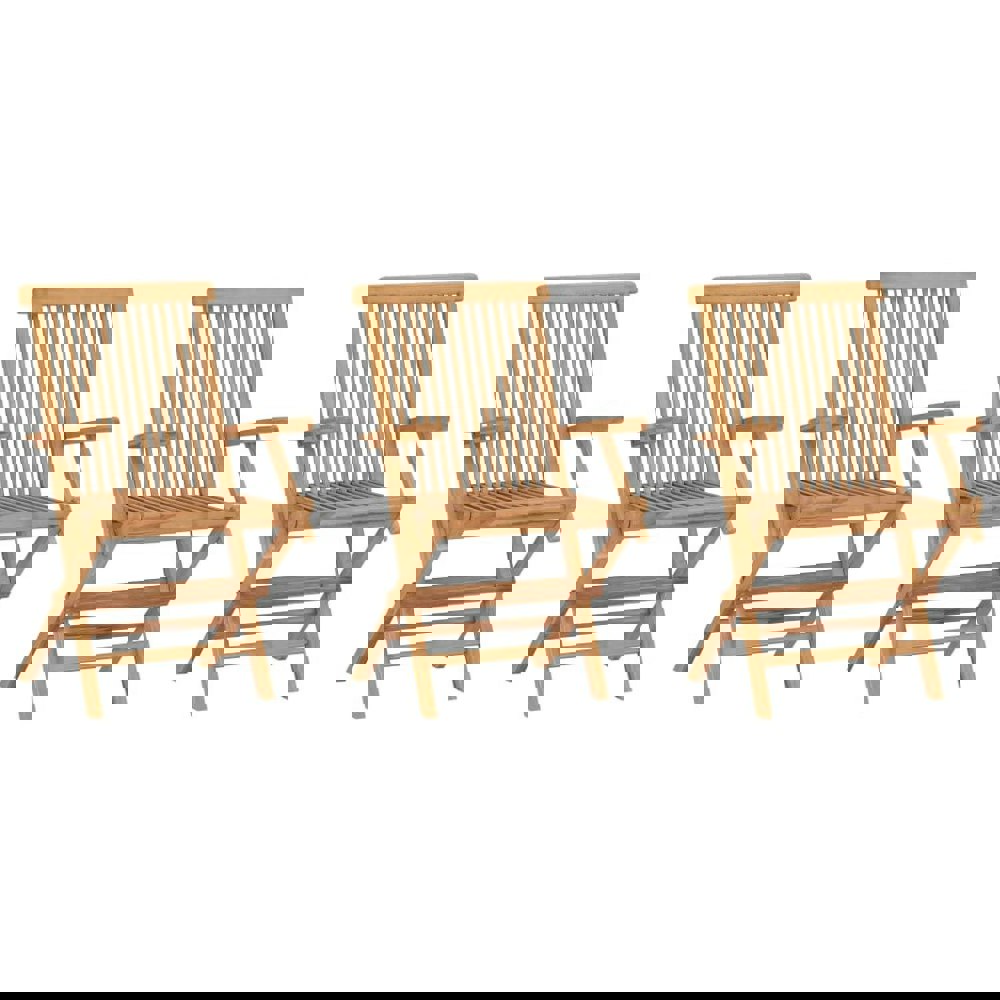 Berkfield Folding Garden Chairs 3 pcs Solid Teak Wood