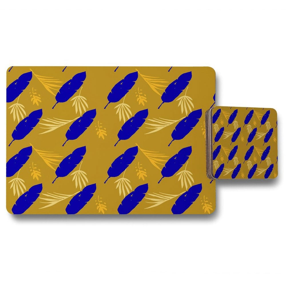 New Product Trendy Tropical  Elegant Male Shirt Female Dress Texture (Placemat & Coaster Set)  - Andrew Lee Home and Living