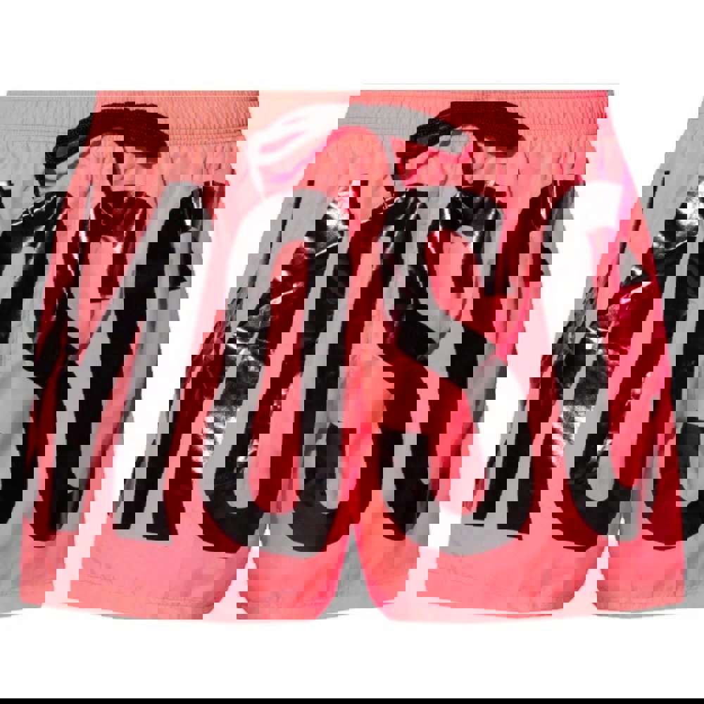 Moschino Brand Print Logo Bright Pink Short Swim Shorts M