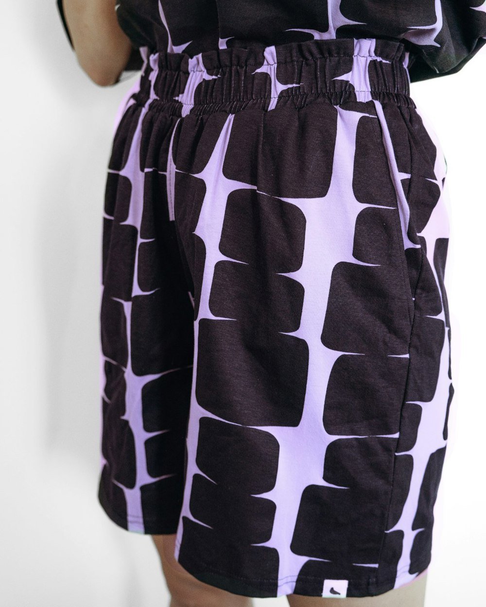 Audrey Lilac Cairn Print Shorts - IMAGE 2