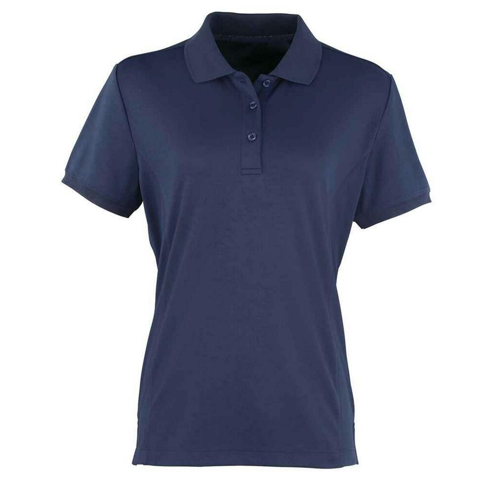 Premier Womens/Ladies Coolchecker Pique Polo Shirt - Navy - Navy