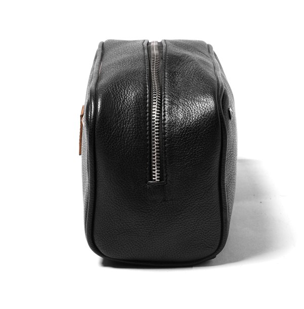 Leather Dopp Kit - Black - DÖTCH CLUB