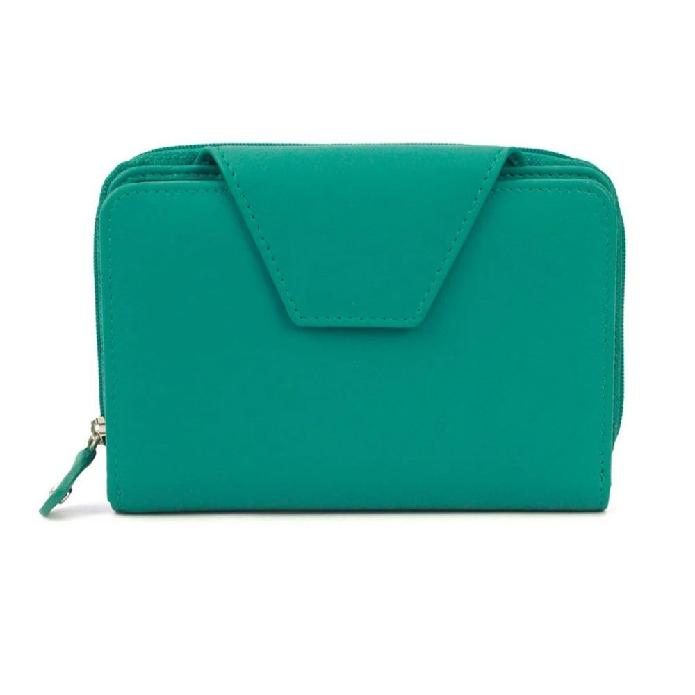 Eastern Counties Leather Lois Plain Purse - Turquoise
