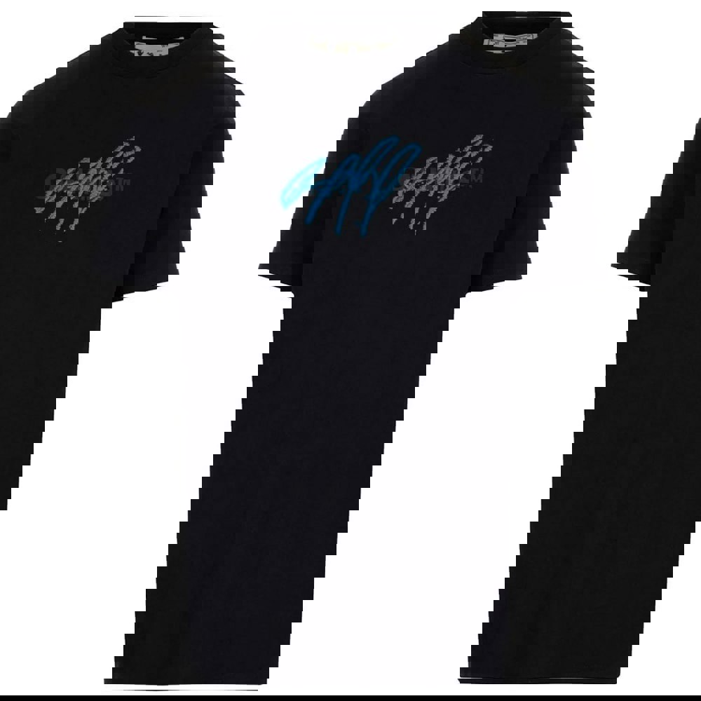 Off-White Bounce Cross Off Design Slim Fit Black T-Shirt XS