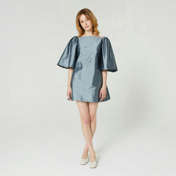 Blue Nude ~ Slow Fashion Brand - Delphine Mini Dress in Storm