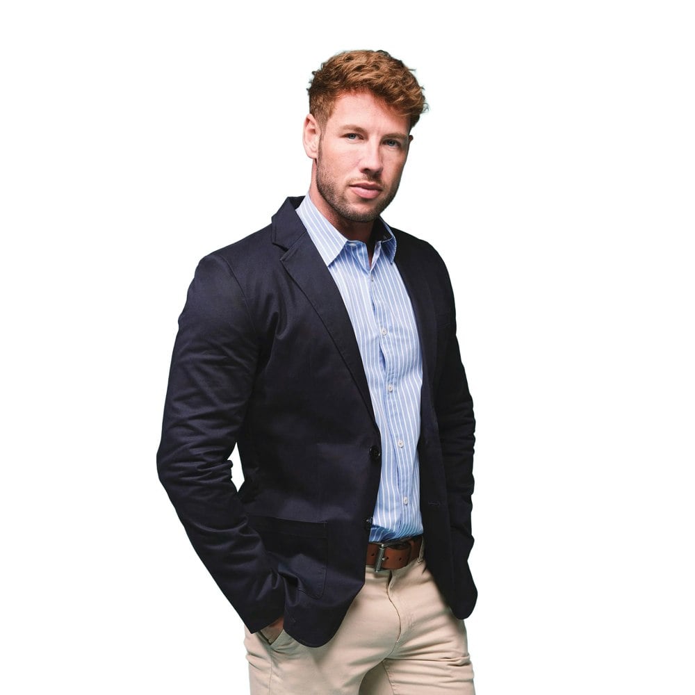 Raging Bull Mens Plain Casual Blazer - Navy