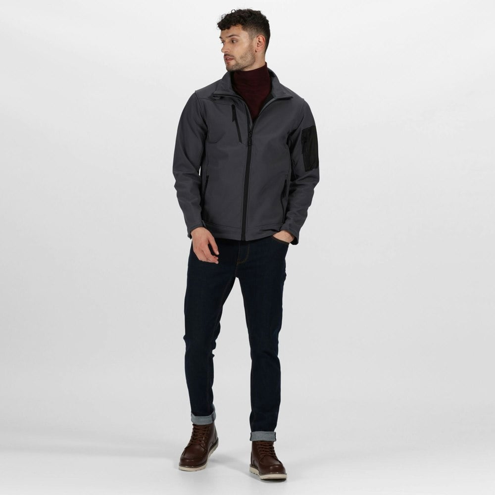 Regatta Professional Mens 3 Layer Membrane Soft Shell Jacket - Seal Grey/Black
