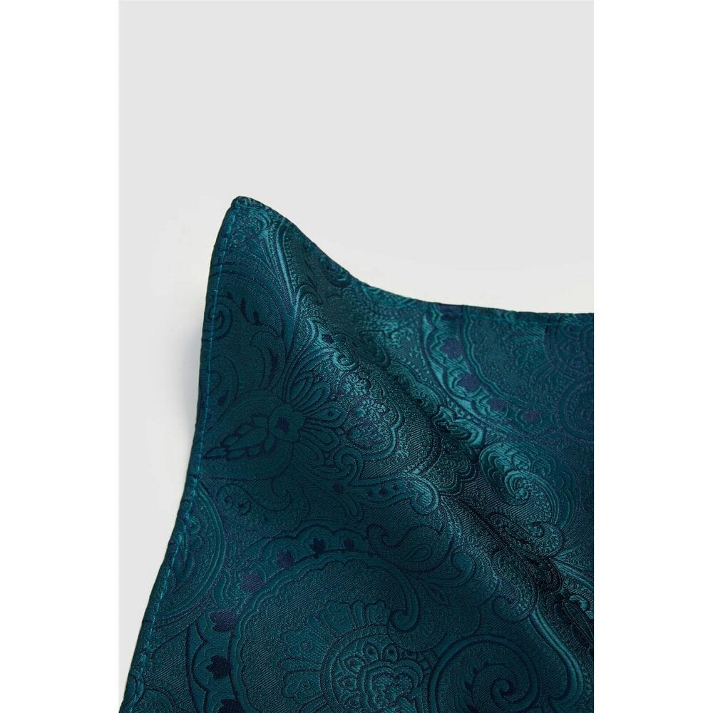 Antique Rogue Teal Paisley Party Pocket Square