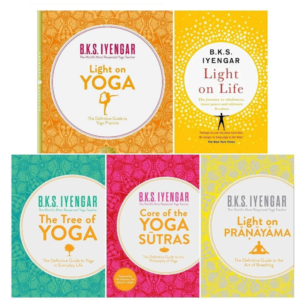 B.K.S. lyengar 5 Book Set Light on Life, Light on Yoga, Light on Pranayama & more