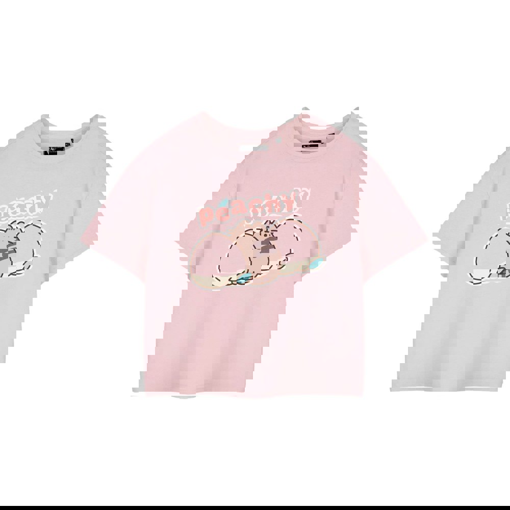 Pusheen Womens/Ladies Peachy Short-Sleeved Crop T-Shirt - Pink