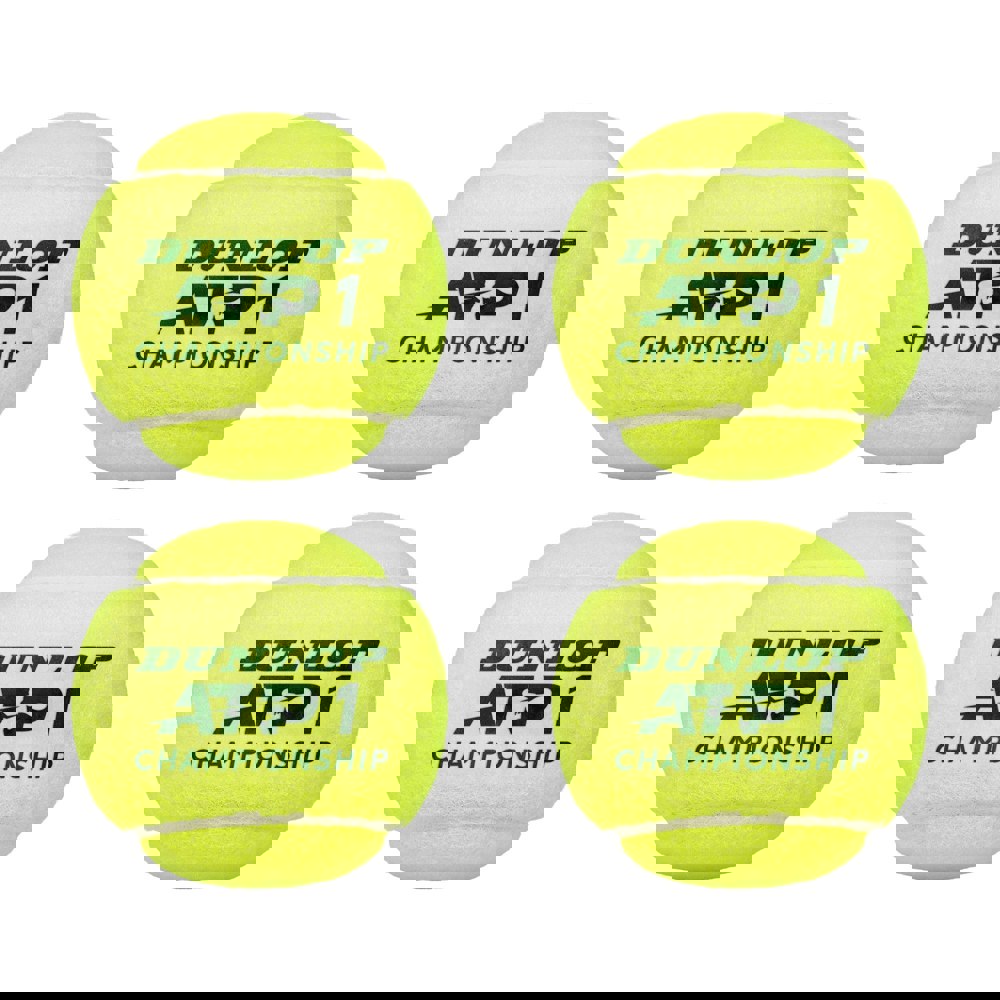 Dunlop ATP Championship Tennis Balls (Pack of 4) - Yellow