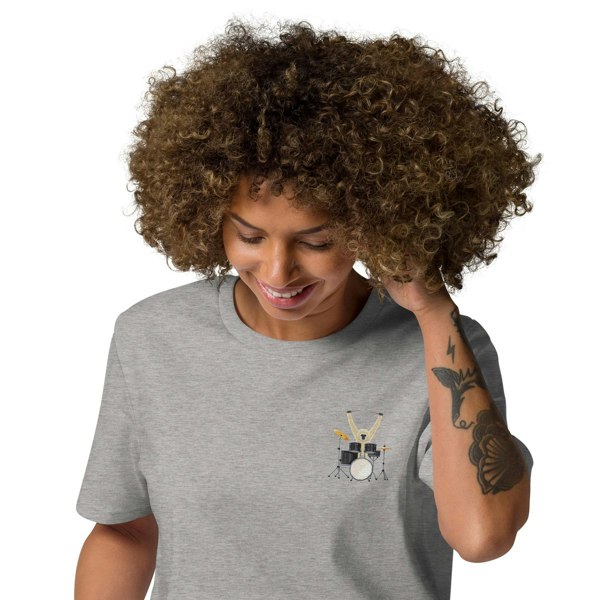 ANCHOR & CREW The Drum Monkey Organic Cotton Embroidered T-Shirt