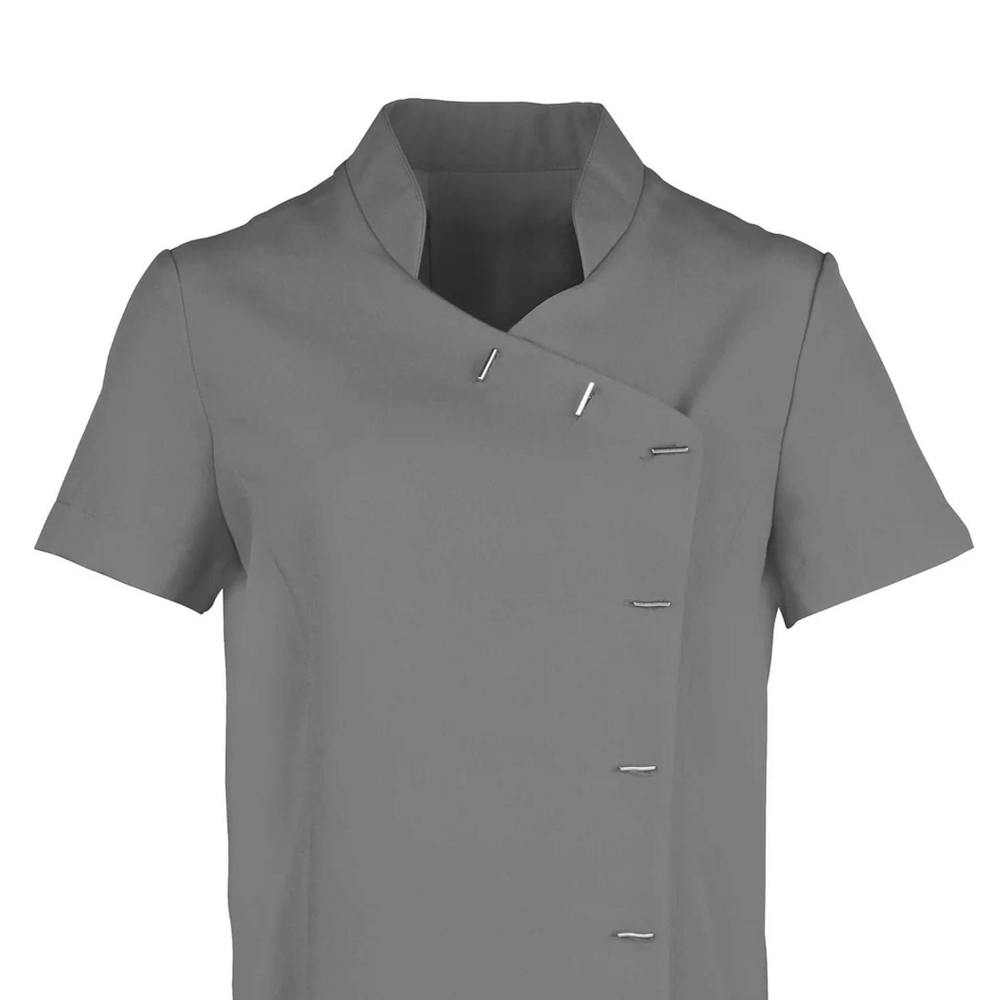 Premier Womens/Ladies *Orchid* Tunic / Health Beauty & Spa / Workwear (Pack of 2) - Dark Grey