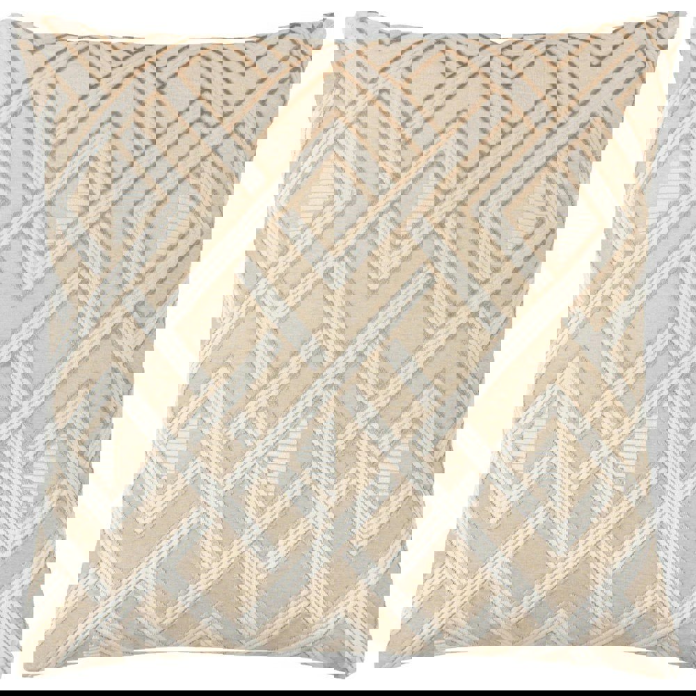 Paoletti Henley Jacquard Velvet Cushion Cover - Warm Taupe