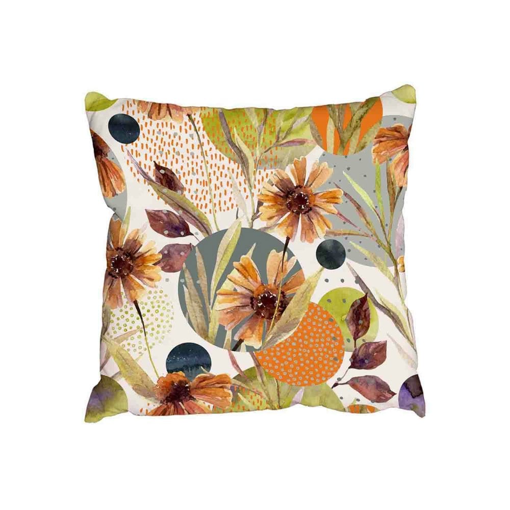 Benjamin Tate Design Autumn Flowers and Leaves (Outdoor Cushion)