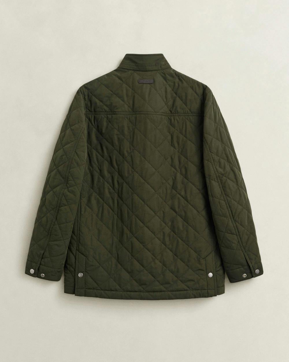 GANT Mens Quilted Mid Jacket - 368 Dark Moss Green