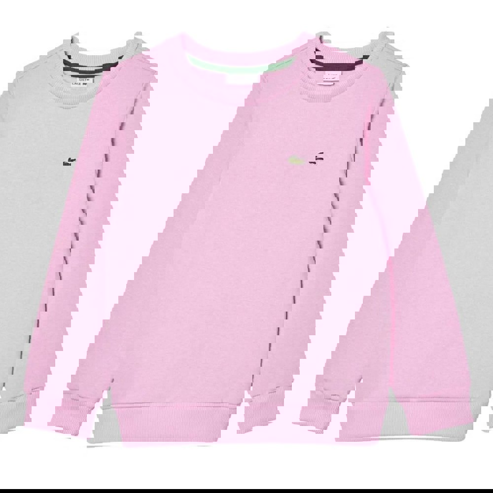 Lacoste Childrens/Kids Fleece Crew Neck Sweatshirt - Pink