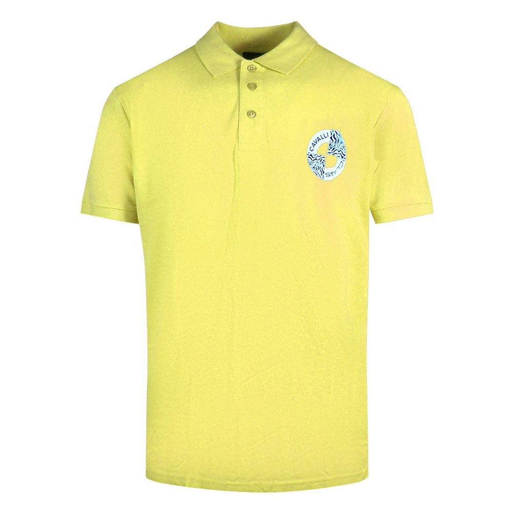 Cavalli Class Circle Logo Polo Shirt - Yellow