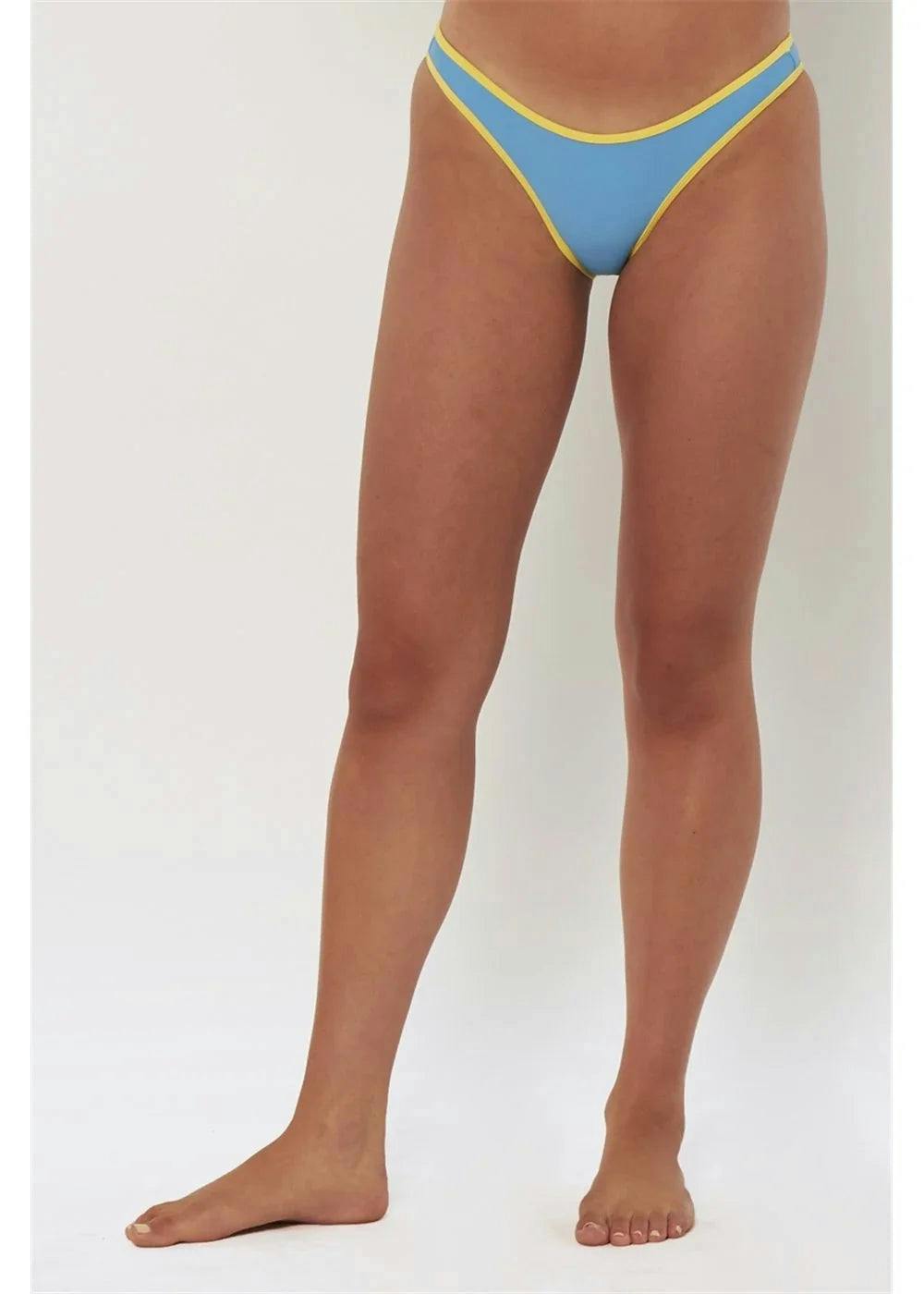 Sisstrevolution Solid Sulu Skimpy Bottom Swim - Ocean