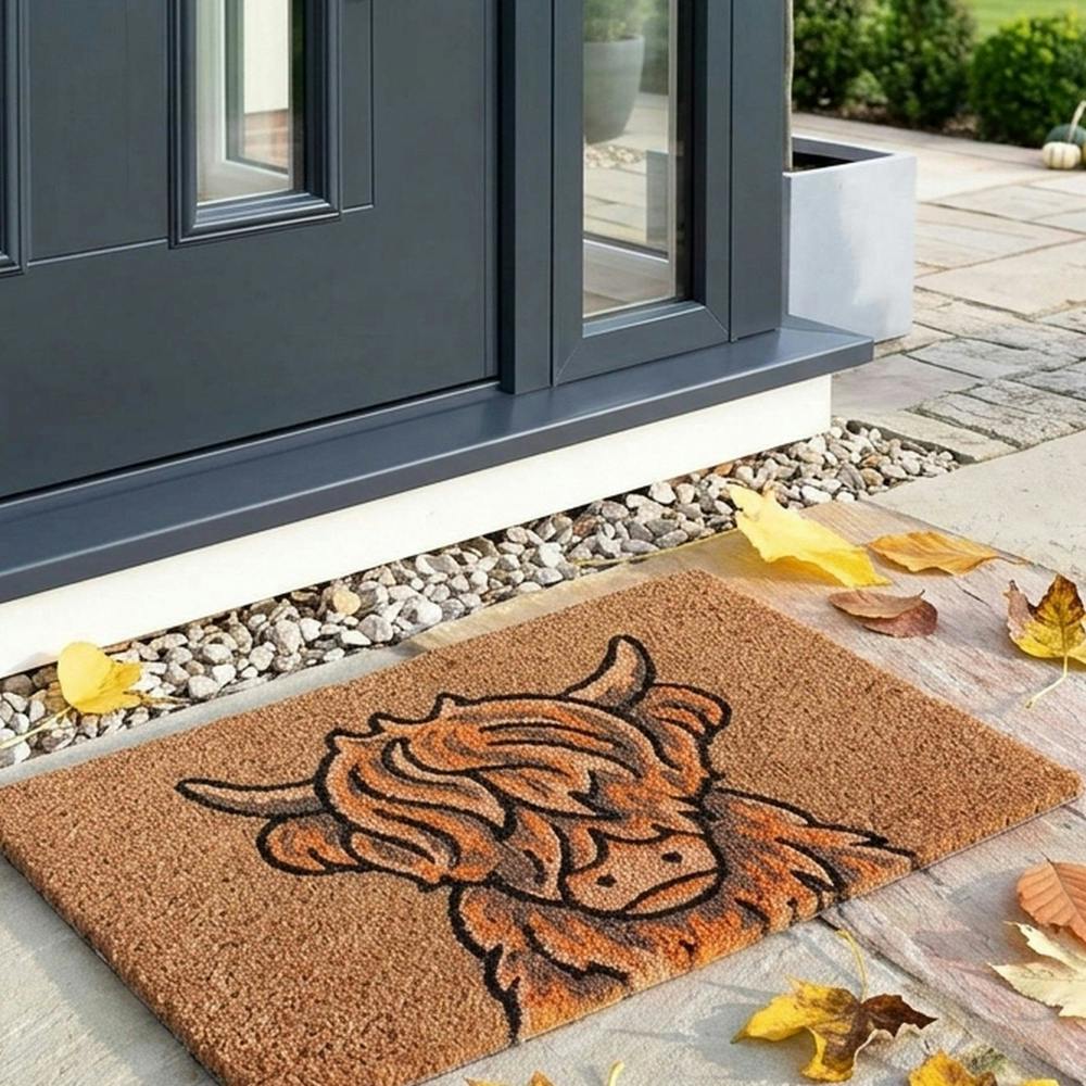 Garden Greatness Highland Cow Harvest Autumn Coir Doormat