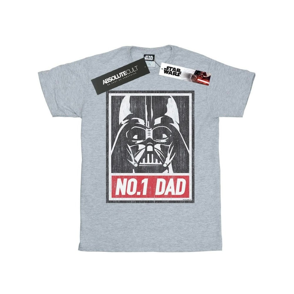 Star Wars Mens Number One Dad T-Shirt - Sports Grey