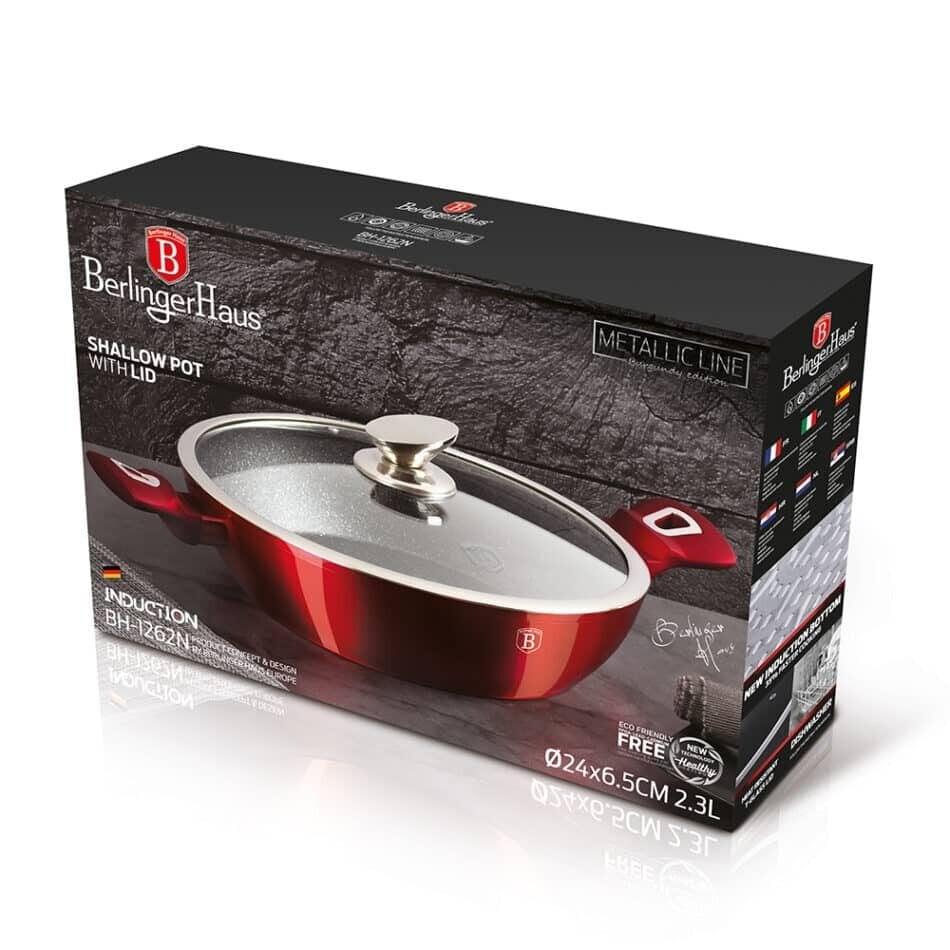 Berlinger Haus Shallow Pot 24 cm Berlinger Haus BH-1262 Burgundy Line
