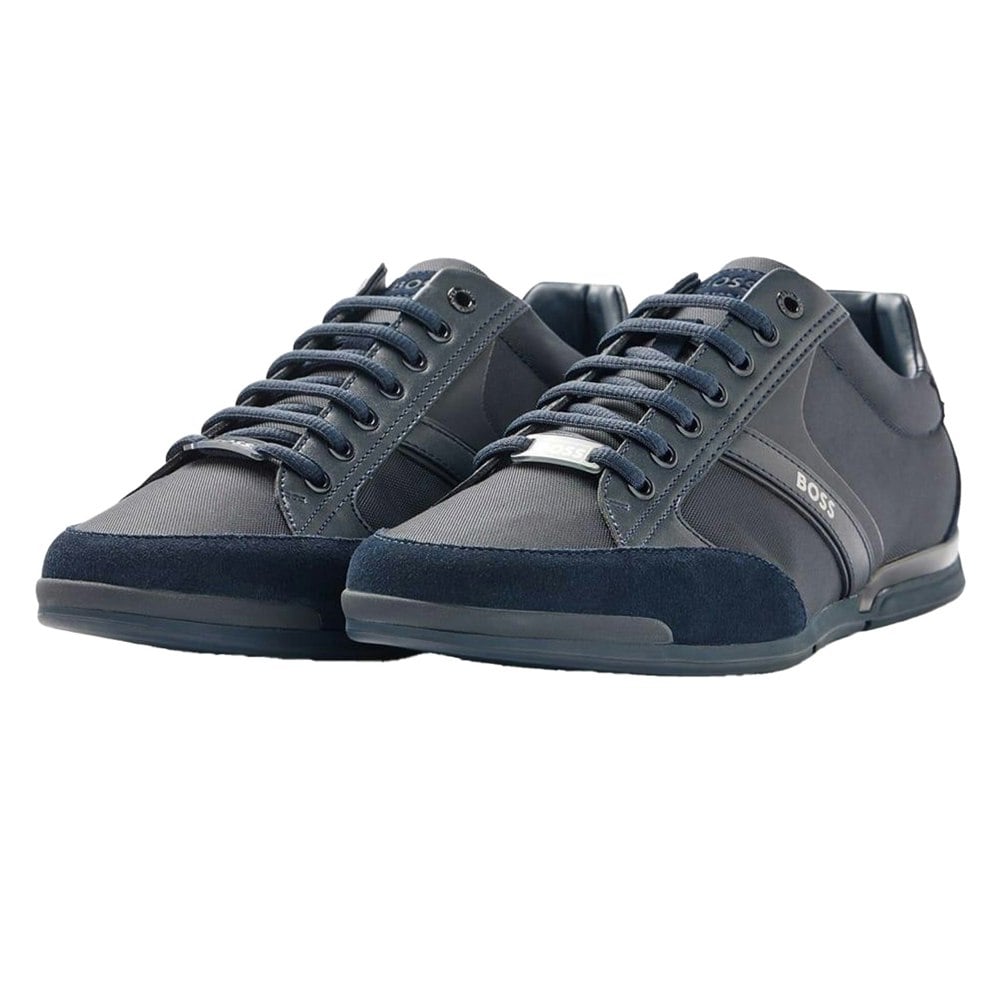 Boss Mens Saturn Low Cut Trainers - Dark Blue