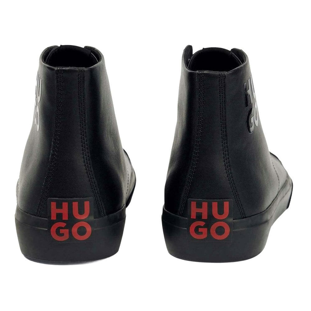 Hugo Mens Dyer Leather High Top Trainers - Black