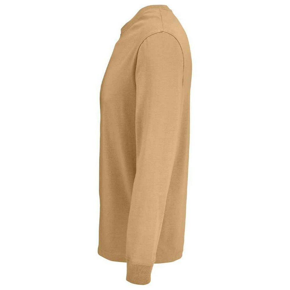 SOLS Unisex Adult Pioneer Organic Cotton Long-Sleeved T-Shirt - Dark Beige