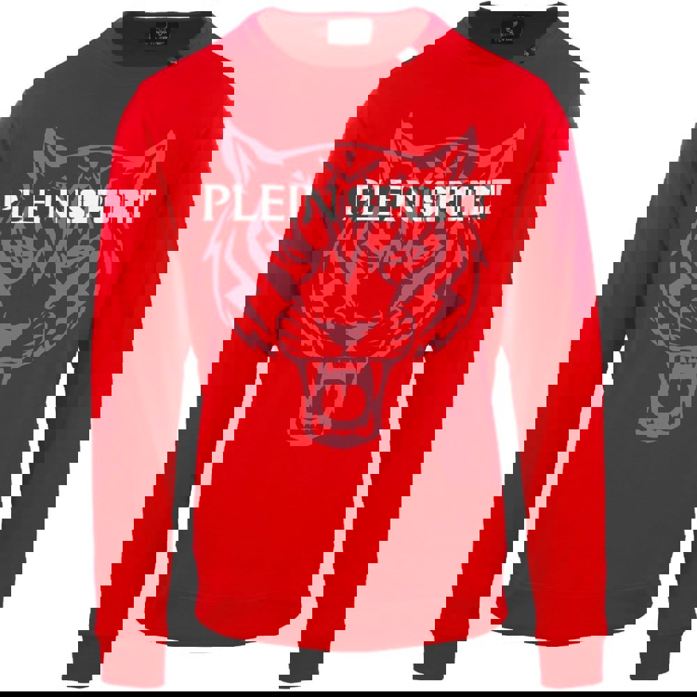Plein Sport Large Branded Logo Tiger Red Jumper S