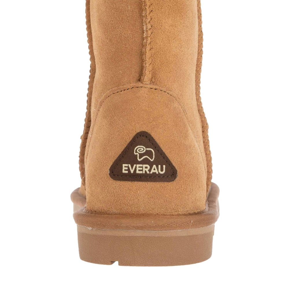 EverAu Womens/Ladies Parrot Classic Cow Suede Short Shaft Boots - Chestnut