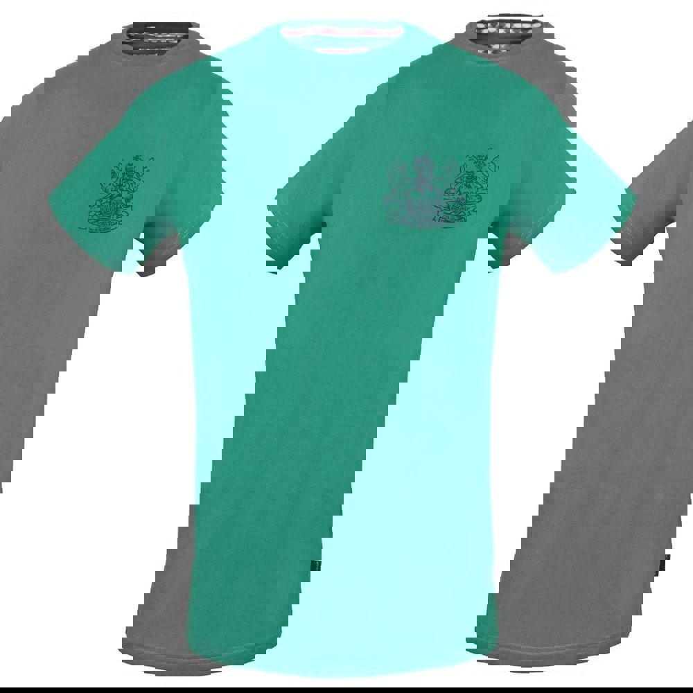 Aquascutum Stitched Aldis Logo Green T-Shirt - Nova Clothing
