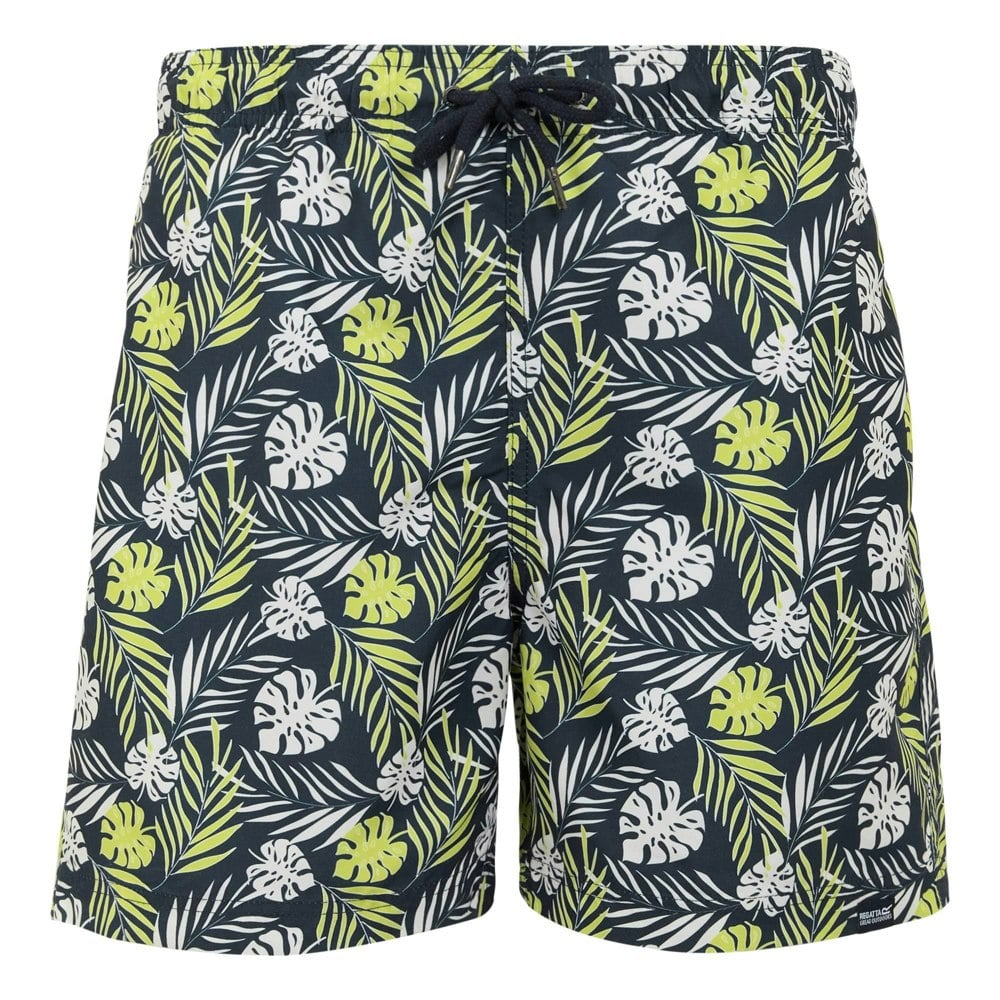 Regatta Mens Loras Leaf Swim Shorts - Navy
