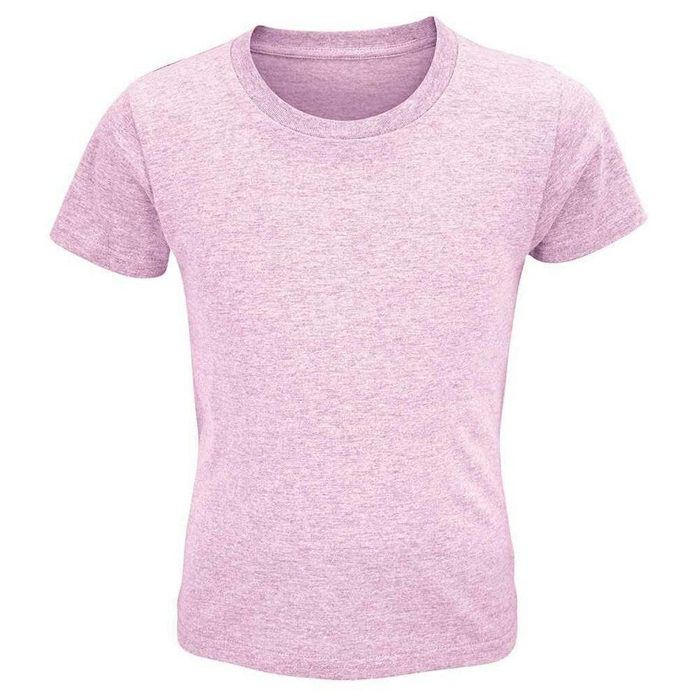 SOLS Childrens/Kids Crusader T-Shirt - Pink Heather - Pink Heather - 100% Organic Cotton