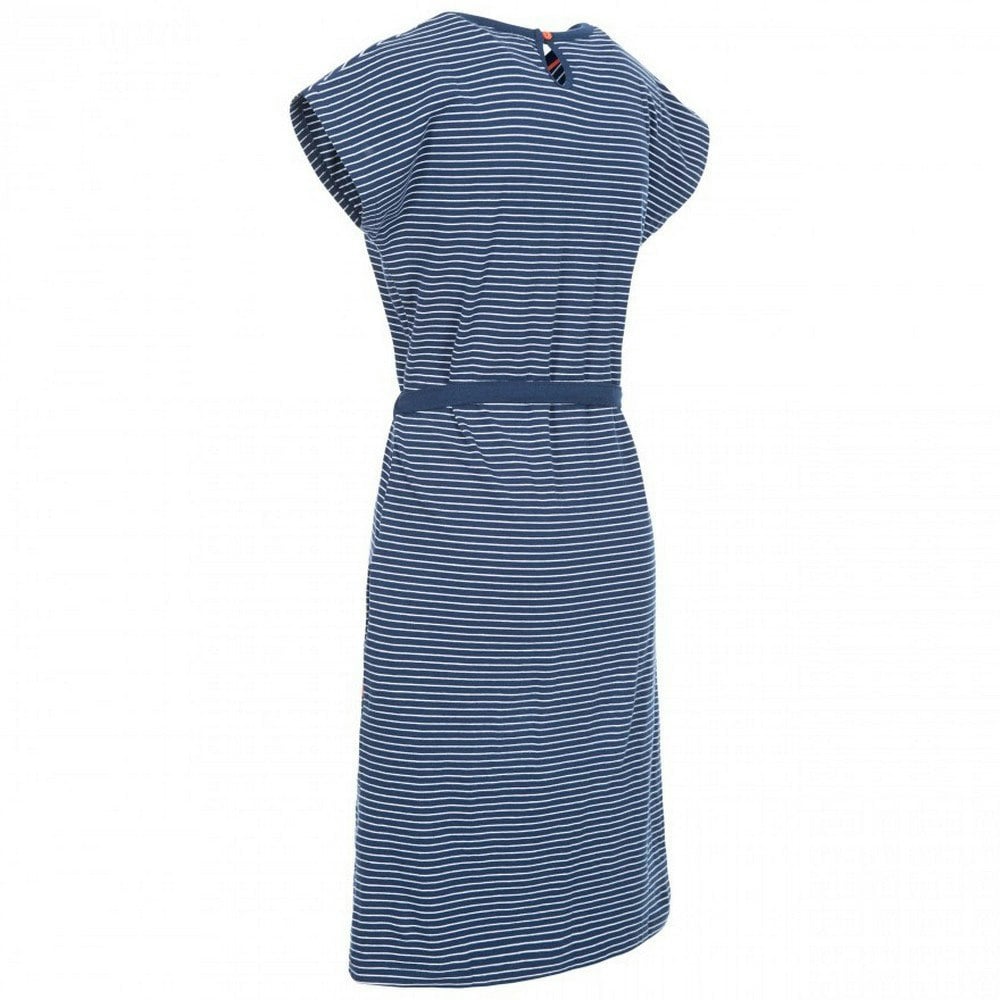 Trespass Womens/Ladies Lidia Round Neck Cotton Dress - Navy Stripe