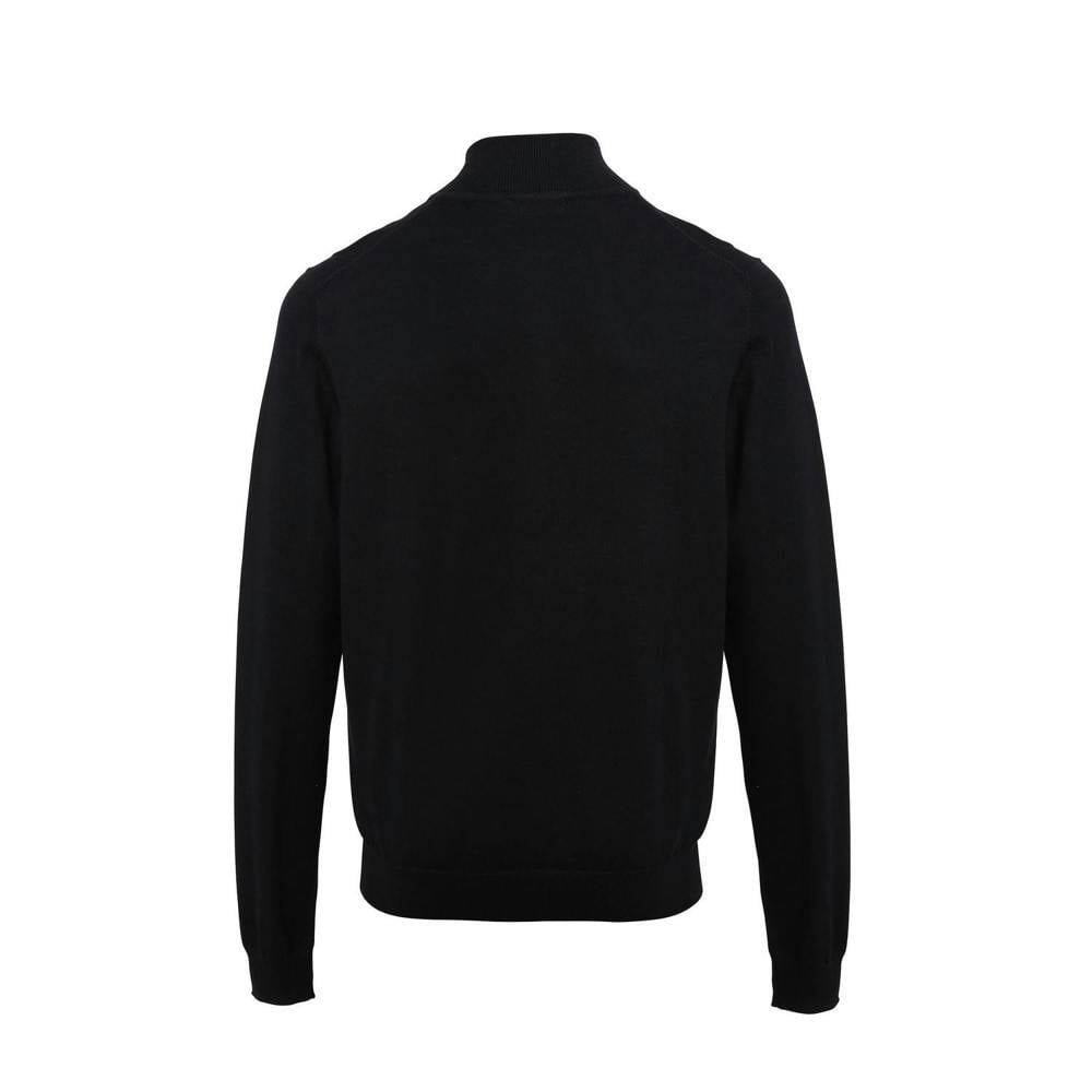 Premier Mens Zip Neck Sweatshirt - Black
