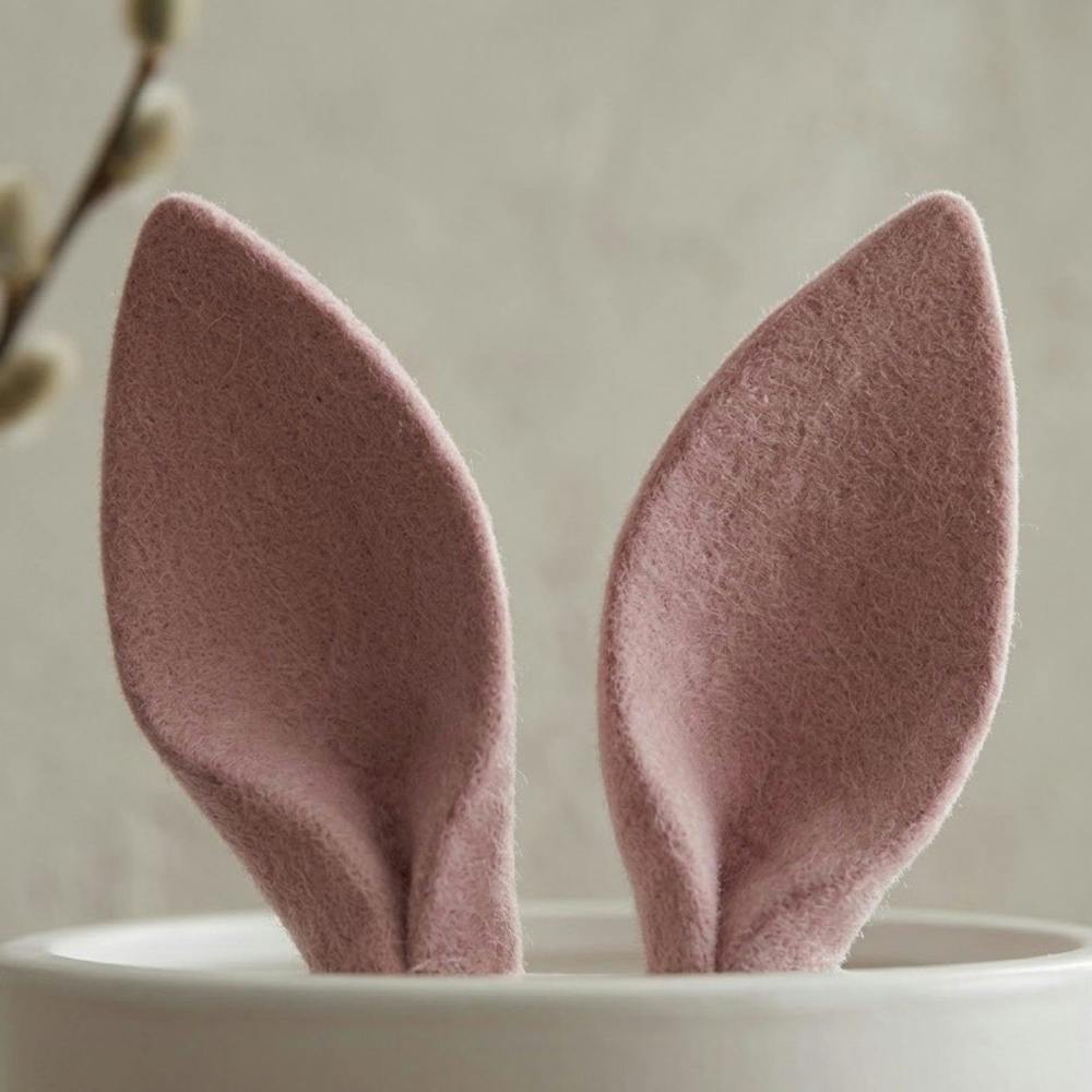 Garden Greatness Springtime Flocked Bunny Ears Planter Pot