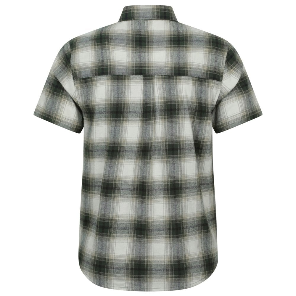 Mountain Warehouse Mens Trace Flannel Short-Sleeved Shirt - Green