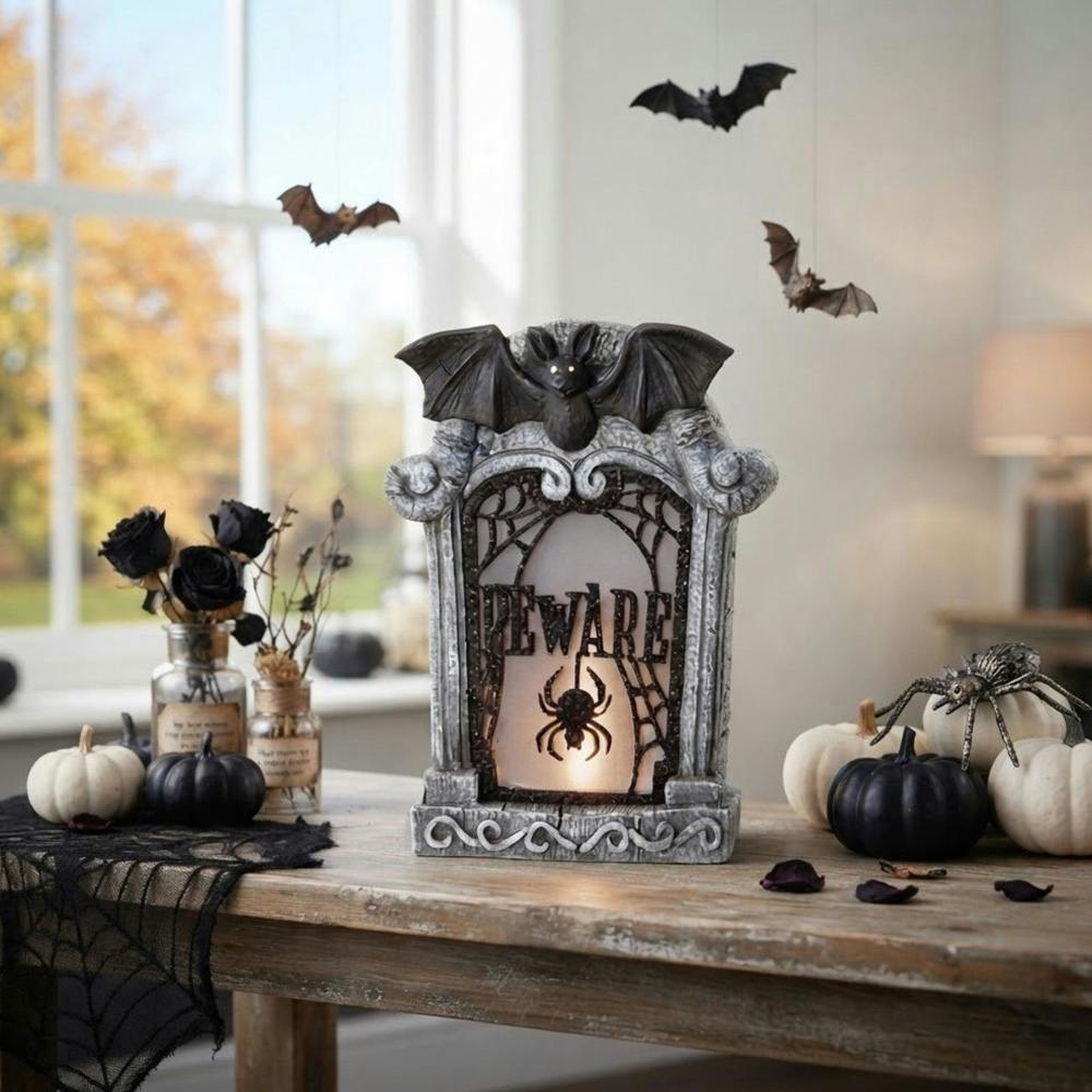 Garden Greatness Illuminated Beware Light Up Fireplace Ornament