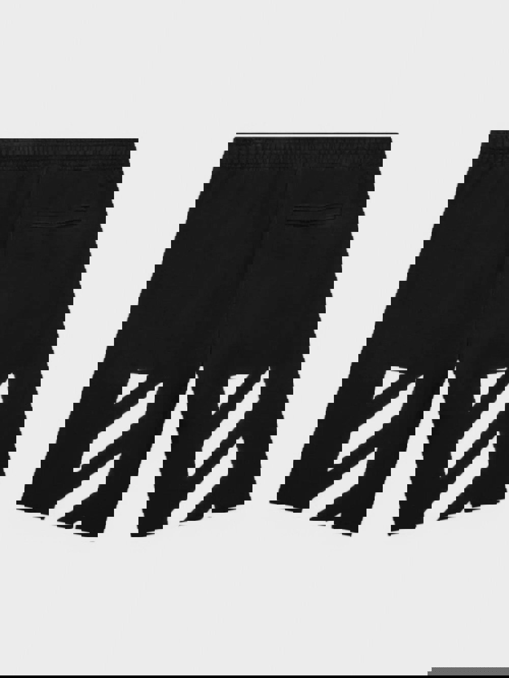 Off - White Diagonal Helvetica Shorts Black/White - Supplied FashionOFF WHITE