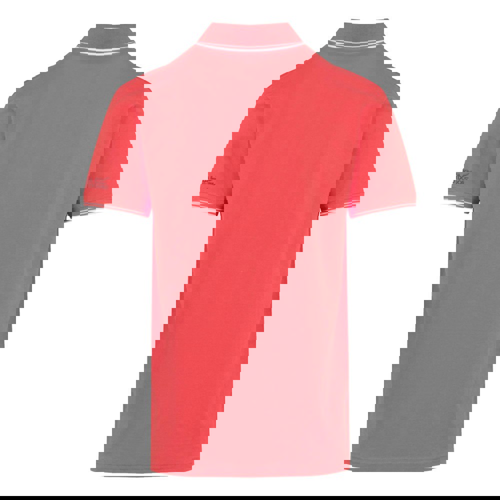 Regatta Mens Tadeo Polo Shirt - Red Sky/White