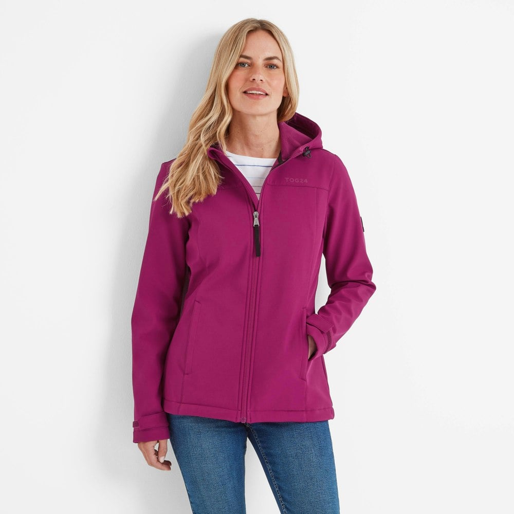 TOG24 Women's Keld Hooded Soft Shell Jacket - Purple Berry