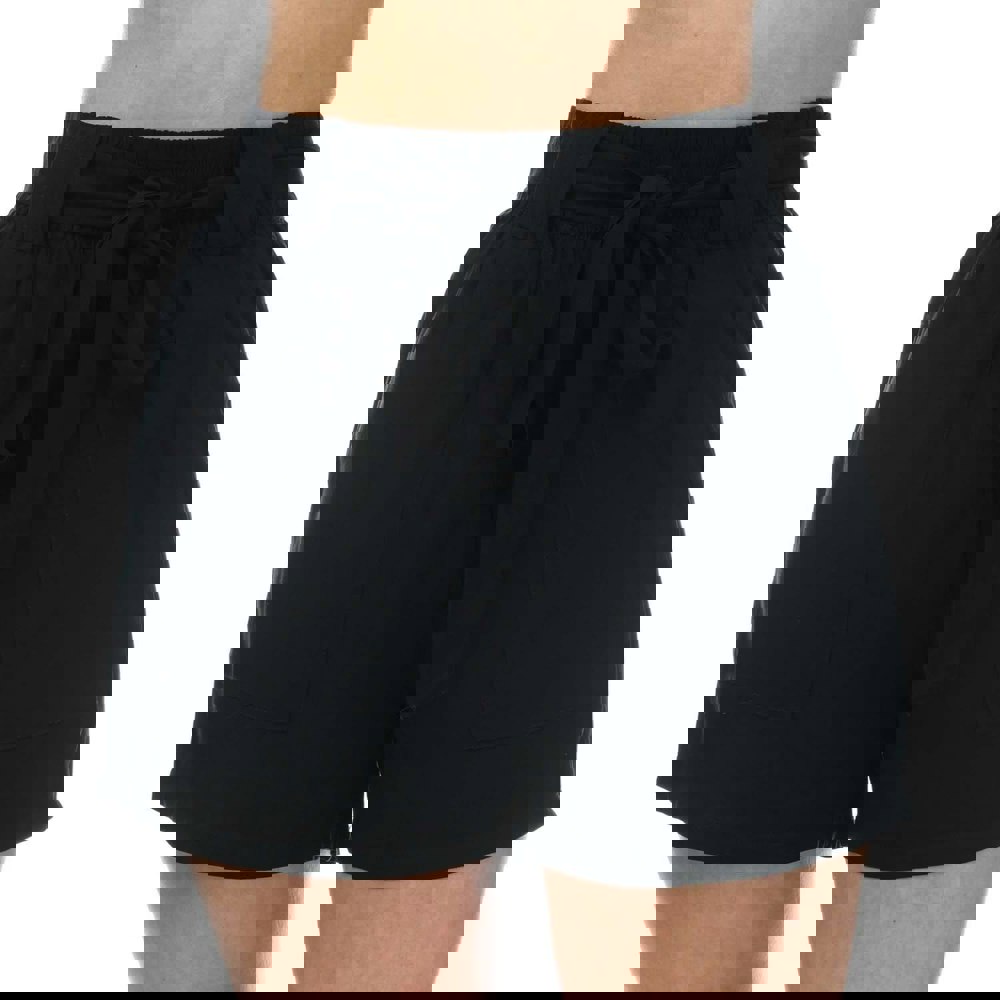 Only Womens/Ladies Nova Life Talia Front Tie Shorts - Black
