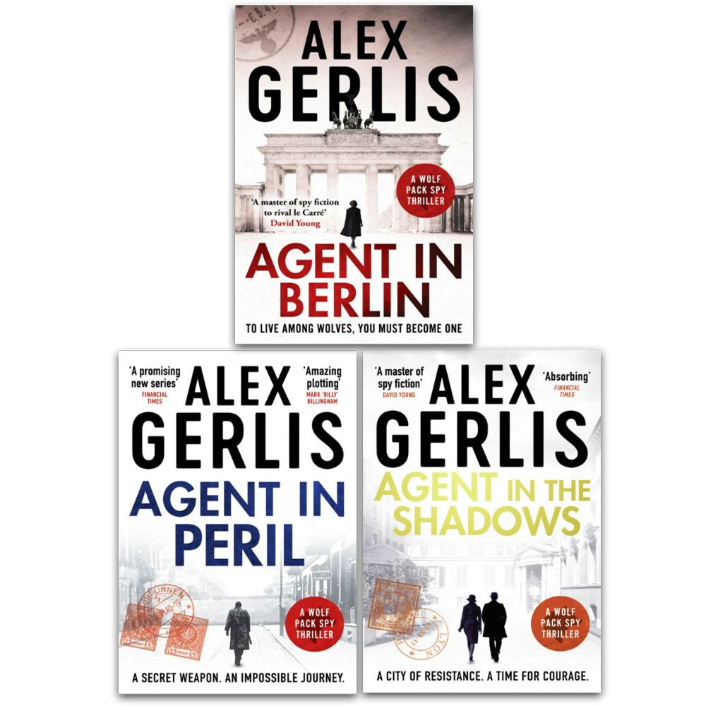 Alex Gerlis The Wolf Pack Spies 3 Book Set Agent in Peril, Agent in Berlin, Agent in the Shadows