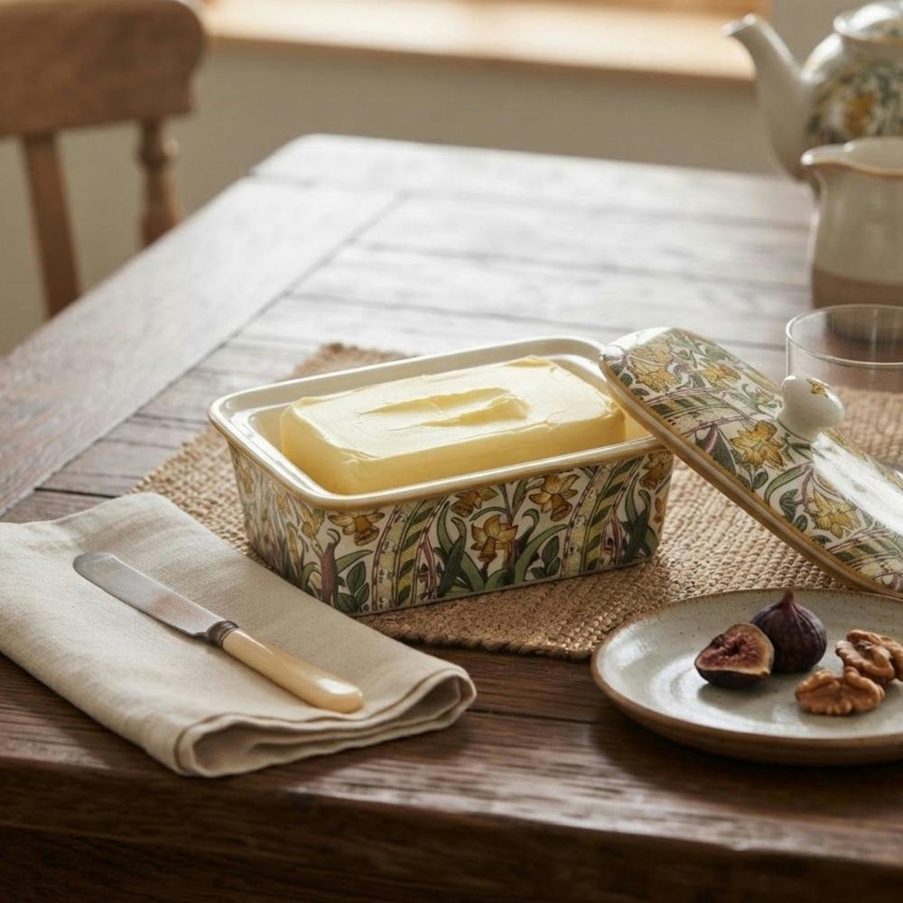 Garden Greatness Daffodil Design Kitchen Butter Dish