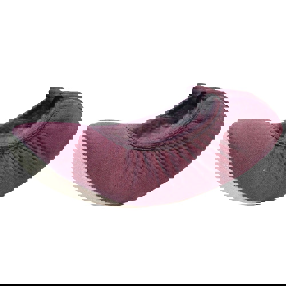 Eastern Counties Leather Women's Sheepskin Lined Ballerina Slippers - Plum