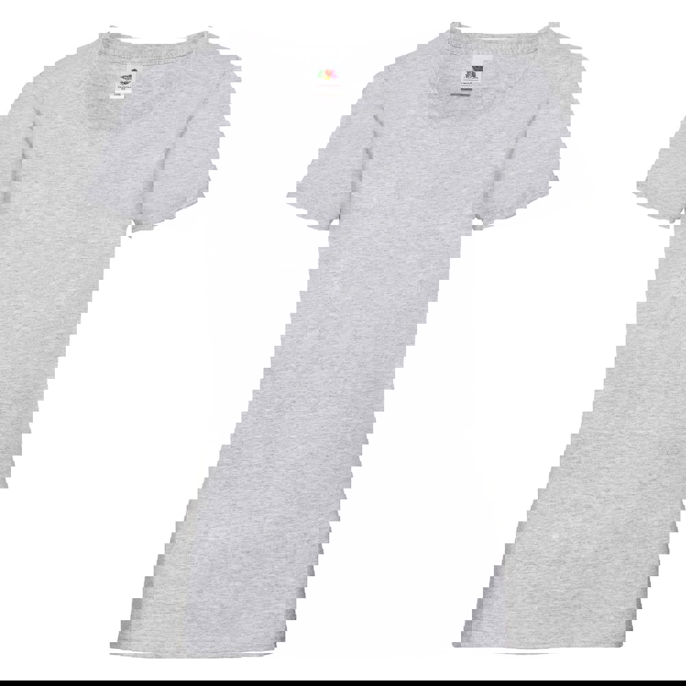 Fruit of the Loom Womens/Ladies Valueweight Heather Lady Fit T-Shirt - Heather Grey