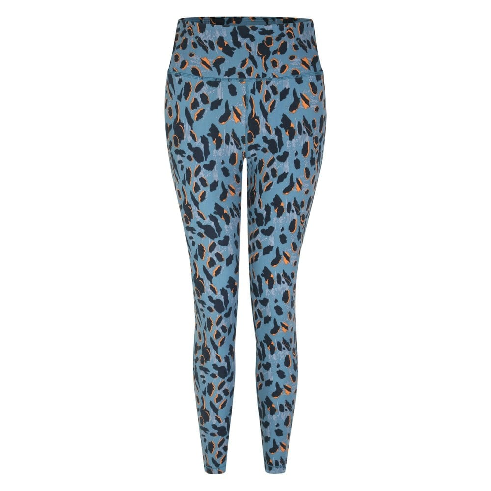 Dare 2B Womens/Ladies Influential Recycled Leopard Print Leggings - Niagara Blue