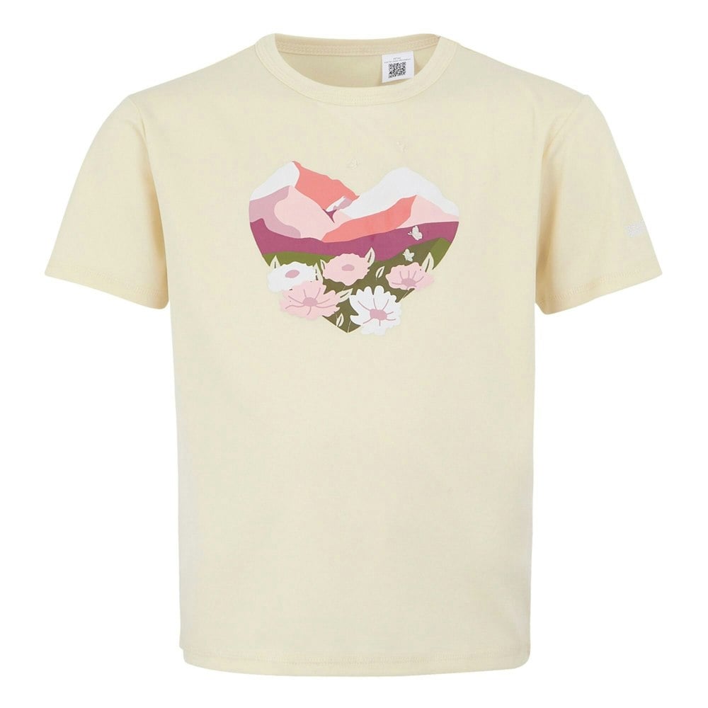 Regatta Kids Alvarado IX Flowers T-Shirt - Light Vanilla
